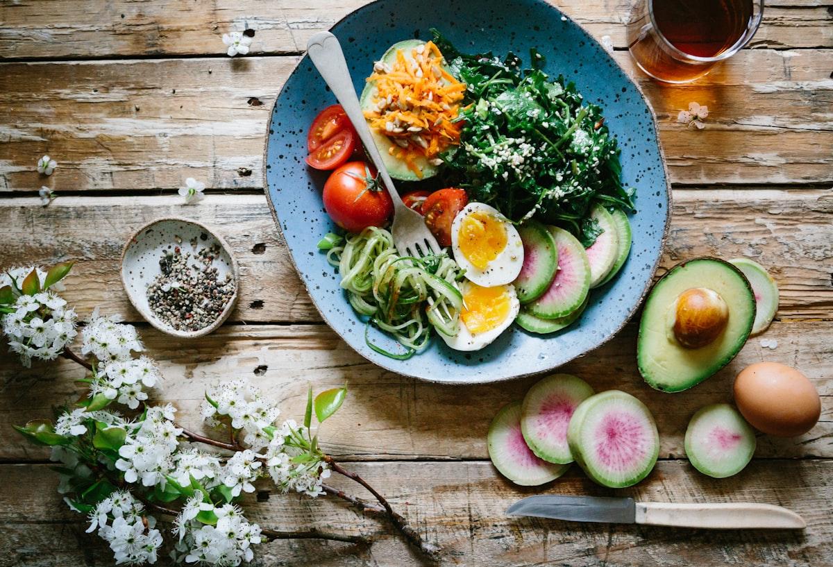Healthy meal preparation for nutrition coaching